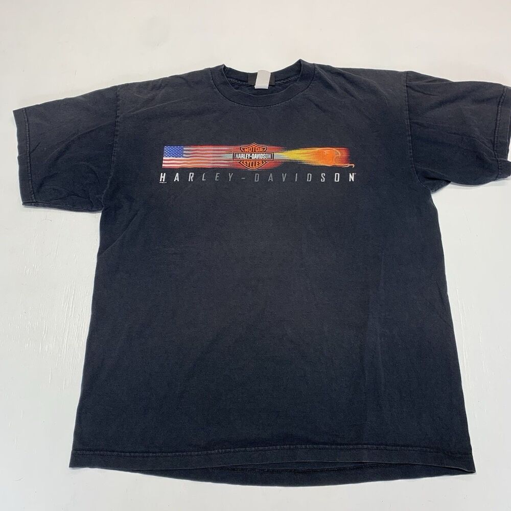 Harley Davidson USA Flame Logo And London, England Warr’s H-D T-Shirt Size XL(L)
